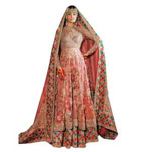 Wholesale Supplier Fashion Designer Faux Georgette Sharara Gharara Suit Lace Embroidery Mother Bride Floor-Length Maternity - Product Image 1