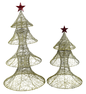 Soporte de luz de té de plata roja de lujo encantador árbol de Navidad largo en forma de corazón con Base para decoraciones navideñas de Mesa para el hogar - Product Image 2