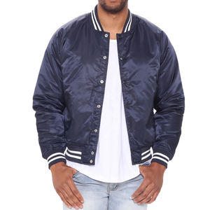 Veste en satin personnalisée Veste de baseball en satin violet Letterman Blouson de baseball brodé personnalisée pour hommes Veste pour hommes - Product Image 1