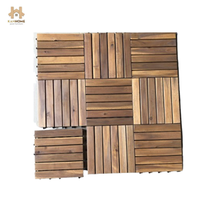 Kanhome กระเบื้องพื้นไม้อาคาเซีย6แผ่นหนา300x300X24มม. ทนทานแบบ T6A2ทันสมัยทนทานกันลื่นสำหรับพื้นที่กลางแจ้งขายส่ง - Product Image 5