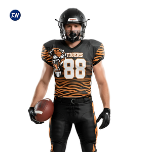 Nuevo Diseño, Uniforme de Fútbol para Hombre, Tela Twill, Impresión por Transferencia de Calor, Transpirable, Secado Rápido, Tallas Grandes, 100% Poliéster, OEM - Product Image 5