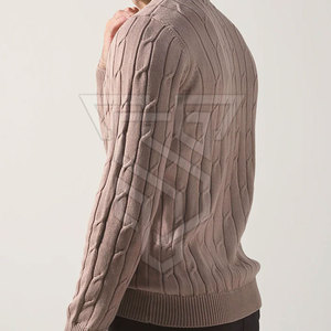 เสื้อสเวตเตอร์ถักไหมพรมผู้ชายสำหรับฤดูหนาว ผ้าฝ้าย 100% ขายส่ง ดีไซน์ล่าสุด บริการ OEM คุณภาพสูง - Product Image 6