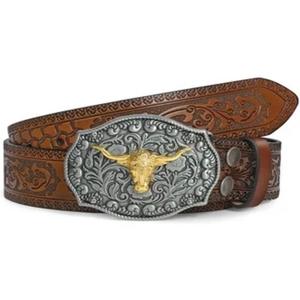 Full Grain Cowhide Western <b>Leather</b> <b>Tooling</b> <b>Belt</b> for Men and Women Customized Floral Leaf Embossed <b>Tooled</b> <b>Leather</b> <b>Belt</b> - Product Image 4