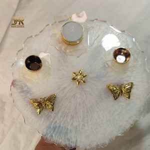 Plat de Pooja décoratif artisanal écologique de style ange en résine époxy de luxe pour le festival de Diwali et les mariages - Product Image 4