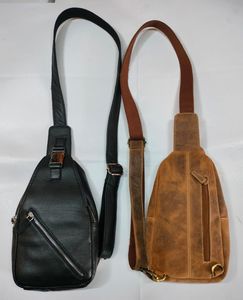 Sac à bandoulière pour homme en cuir véritable vintage L-214 avec logo Crazy Horse, grande capacité - Product Image 5