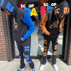 ชุดวอร์มและกางเกงจ็อกเกอร์สำหรับทั้งชายและหญิง420หนาชุดวอร์มจีเอสเอ็มดีไซน์ลายทางสำหรับฤดูหนาวชุดวอร์มกางเกงวอร์มมีฮู้ด - Product Image 2