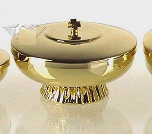 Ciborio Color chapado en oro rosa de diseñador, hecho a mano, Iglesia Católica Cristiana, sacerdote, cáliz y ciborio, suministros para Iglesia - Product Image 3