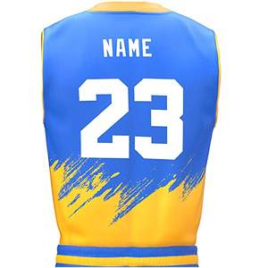 Uniforme de Baloncesto sin Mangas Transpirable de Diseño Personalizado, Estampado, Lavado, Antibacteriano, que Absorbe la Humedad, MOQ Bajo, Tallas Grandes, Deportivo - Product Image 4