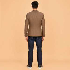 เสื้อโค้ทขนสัตว์สีกากีทรงคลาสสิกสำหรับผู้ชาย ทรงปกติ ปกแบบนอตช์ เหมาะสำหรับใส่ทำงาน มีจำหน่ายในราคาพิเศษ - Product Image 2