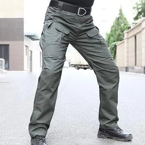 Pantalon cargo utilitaire décontracté pour homme, de qualité supérieure, coupe ample, vert, avec finition brossée, pantalon cargo pour homme - Product Image 4