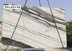 Blocs bruts en marbre blanc Panda de qualité supérieure Finition de surface flammée étanche pour dalles d'intérieur de villa Carreaux Hôpital 1 an - Product Image 2