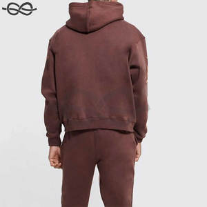 Custom Paint Splatters Vintage Acid Wash Flare Pantalones de chándal apilados y Sudadera con capucha 2 piezas Set Chándal elegante - Product Image 5