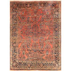 Tapis en laine noués à la main Aalam, motif floral et abstrait rose et violet, grand rectangle pour chambre et couloir Pae-4932 - Product Image 1