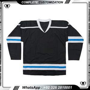 Maillot de hockey sur glace sublimé sur mesure pour hommes équipe de jeunes brodé en sergé vintage cousu sur mesure - Product Image 2