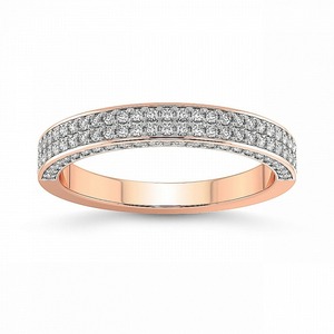 แหวนเพชรเม็ดเล็กฝังแน่นแบบ Eternity Band เพชรเลี้ยงในห้องปฏิบัติการ 0.50 กะรัต น้ำหนักรวม 14 กะรัต ทองคำแท้ สี FG ความสะอาดระดับ VS 104 เพชร ดีไซน์ปรับแต่งได้ - Product Image 3