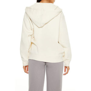 New Fashion Women's Winter Hoodie Long Sleeve Casual Fleeces with Zipper Pockets Oversized <b>Crop</b> <b>Top</b> Washed Look Hoodie - Product Image 3