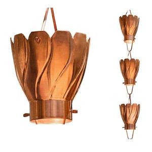 Chaîne de pluie décorative élégante pour jardin extérieur, pour gouttière de toit, en métal, à suspendre - Product Image 2