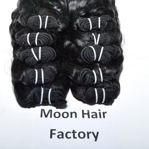 ผมต่อแบบหยิกของชาวอินเดียมัดผมสีดำสำหรับผู้บริจาคคนเดียวผู้ผลิตและผู้จัดจำหน่ายจากอินเดีย - Product Image 6