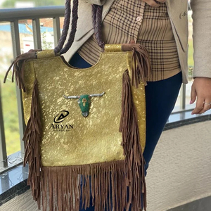 Nueva gran oferta, descuento, bolsos de mano de cuero de piel metálica, bolsos para axilas para mujer, bolso de compras de pieza de calavera de toro de alta calidad estándar - Product Image 1