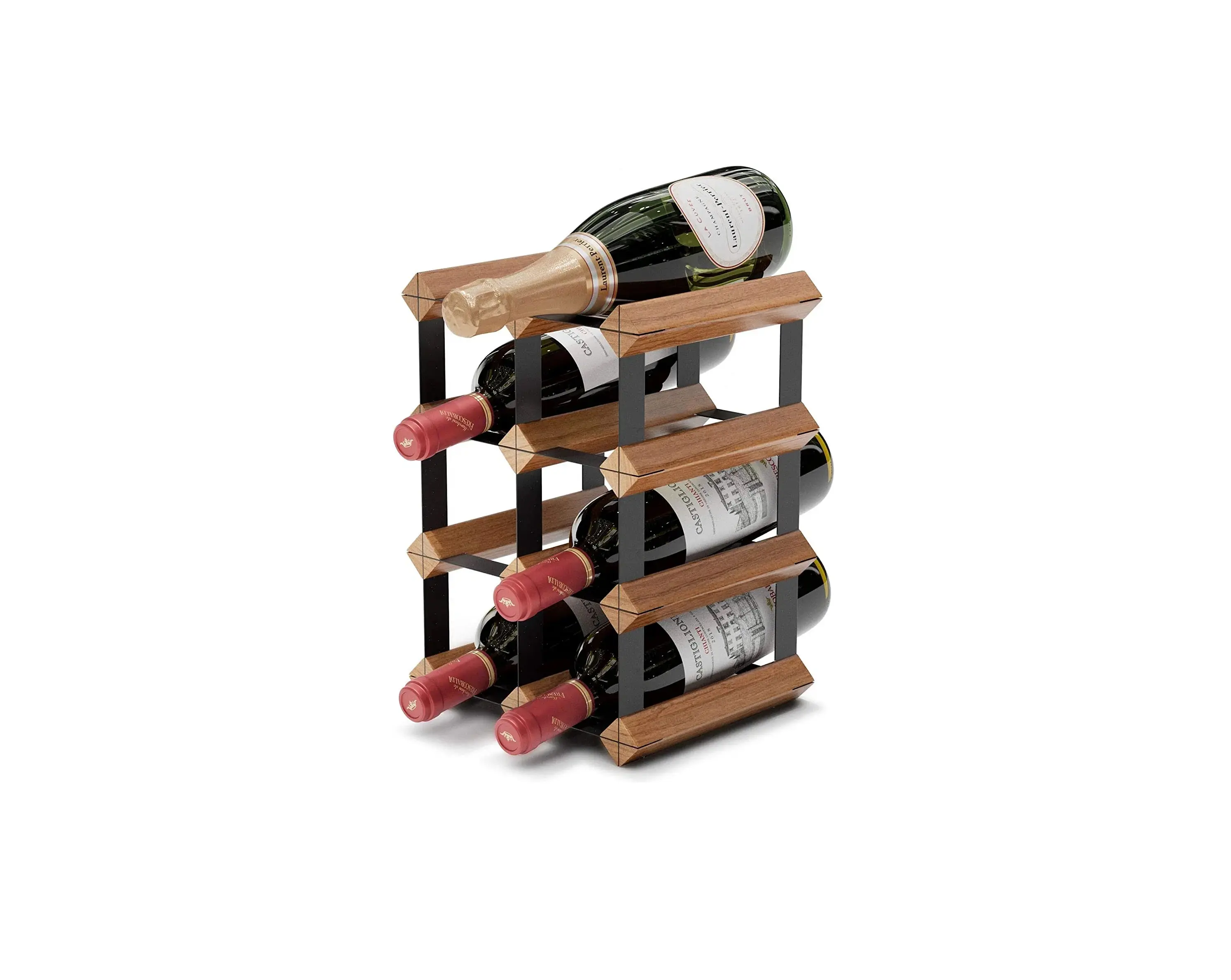 Porta vino in legno resistente accessori Bar per tavolo Bar feste di nozze portabottiglie per vino