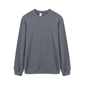 Poids lourd coton hommes sweats impression broderie personnalisé sweat à col rond pull col rond t-shirt - Product Image 3