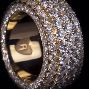 Anillo de lujo para hombre, alta calidad, Plata de Ley 925, diseñador de Hop Hip, pieza llamativa de moda, ajuste de bisel de moissanita cultivado en laboratorio - Product Image 3