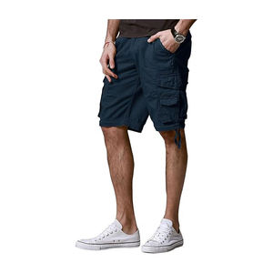 2025 alta tendencia hombres 100% algodón Cargo Jeans multibolsillos corto calidad Premium antiarrugas patrón sólido estambre tela - Product Image 3