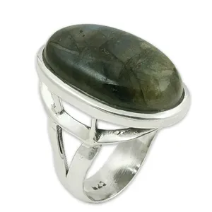 "<b>Labradorite</b> Statement <b>Ring</b> for Women-925 Silver Fine Jewelry" - Product Image 3