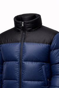 Chaqueta Acolchada Color Block para Hombre, Chaqueta de Invierno con Cuello Alto, Chaqueta Acolchada al por Mayor OEM, Chaqueta Acolchada de Invierno con Logotipo Personalizado para Hombre - Product Image 3