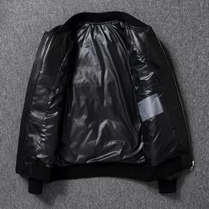 Veste de moto d'hiver de style personnalisé de haute qualité pour hommes en cuir véritable imprimé léopard Style haute rue imperméable - Product Image 3