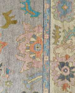 Alfombra Pastel Oushak: Anudada a mano, Alfombra Oushak 8x10, Alfombra Oushak rosa, Alfombra Oushak de color suave, Alfombra de área, 5x8, - Product Image 4