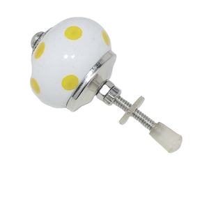 Vente chaude citron jaune à pois blanc boutons en céramique armoires de cuisine poignée de tiroir tire pour chambre armoire commode-CK 558 - Product Image 2