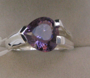 Shah Gems 925 Sterling <b>Silver</b> Fine Jewelry Natural Amethyst <b>Ring</b> for Women Rhodium Everyday Wear Garnet/<b>Opal</b> Elegant Stylish - Product Image 1