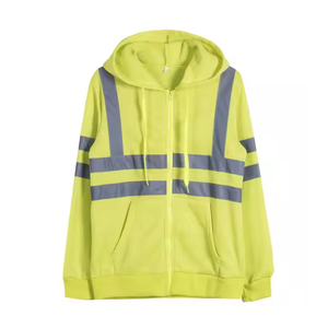 เสื้อฮู้ดผู้ชายซิปขนแกะสะท้อนแสงมองเห็นได้ชัดเจน - Product Image 1