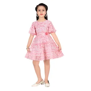 新趋势批发独特设计纯棉女童连衣裙价格合理儿童连衣裙童装设计师连衣裙