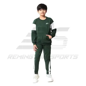 Setelan baju anak laki-laki, baru kualitas tinggi Pullover setelan keringat anak polos hangat Tracksuit Logo Anda sendiri