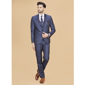 Traje Azul Versátil de 5 Piezas para Hombre de Primera Calidad, Ideal para Graduaciones, Funerales y Ocasiones Formales, Conjunto Completo con Accesorios - Product Image 1