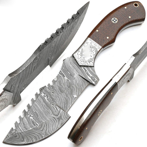 Damascus Knives Handmade Hunting Tracker Knife Full Tang Fixed Blade Hunting Tracker Knife With Wood Handle - Product Image 1