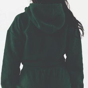 <b>Women's</b> Stylish <b>Plaid</b> Zip-Up Hoodie Crop Top 100% Cotton Flannel Breathable for Autumn Casual Wear Fitness Activities Wholesale - Product Image 6