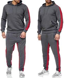 Venta al por mayor OEM Pullover Slim Fit ropa de entrenamiento chándal de los hombres multicolor Chenille bordado chándal - Product Image 4