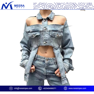 แจ็กเก็ตยีนส์ทั้งหมดของผู้หญิงกางเกงยีนส์ลำลองผ้ายีนส์ - Product Image 5