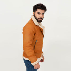 2025 nouveauté veste en cuir en fausse fourrure prix de gros vêtements de plein air veste en cuir en fausse fourrure de qualité supérieure pour hommes OEM - Product Image 6