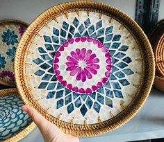 Plateau en rotin fait à la main, respectueux de l'environnement, plateau en rotin pour la décoration de la maison - Product Image 5