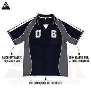 Nouveau maillot de football respirant et léger de haute qualité, imprimé au laser, avec logo personnalisé, short en polyester, ensemble de football pour - Product Image 2