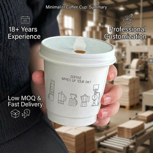Gobelets en papier à double paroi jetables personnalisés de 12 oz avec couvercles et pailles – Fabricant d'emballages tout-en-un pour la vente à emporter CarryCheers - Product Image 6