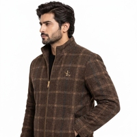 Veste en laine pour homme, design décontracté, idéale pour les voyages et les activités de plein air, tissu en laine de haute qualité, chaude et confortable, vêtement d'extérieur classique pour l'hiver.