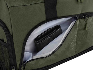 Tela de algodón personalizada de la mejor calidad, bolsa deportiva de lona negra para hombres y mujeres, compartimento para zapatos, resistente al agua de secado rápido pesado, industria RK - Product Image 4