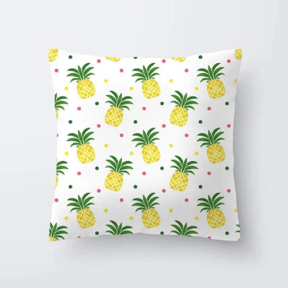 100% pur coton ananas imprimé canapé luxe Plaid tricoté taie d'oreiller housses de coussin pour la maison décorative et chaise de bureau