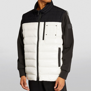 Dày độn bong bóng puffer vest áo khoác trắng đen áo ghi lê mùa đông ấm áp gilets nam nữ thời trang ngoài trời quần áo giản dị - Product Image 2