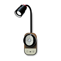 Lampe murale de lecture ECOJAS moderne à LED multifonctionnelle en acier inoxydable avec col de cygne, culot B22 et télécommande magnétique